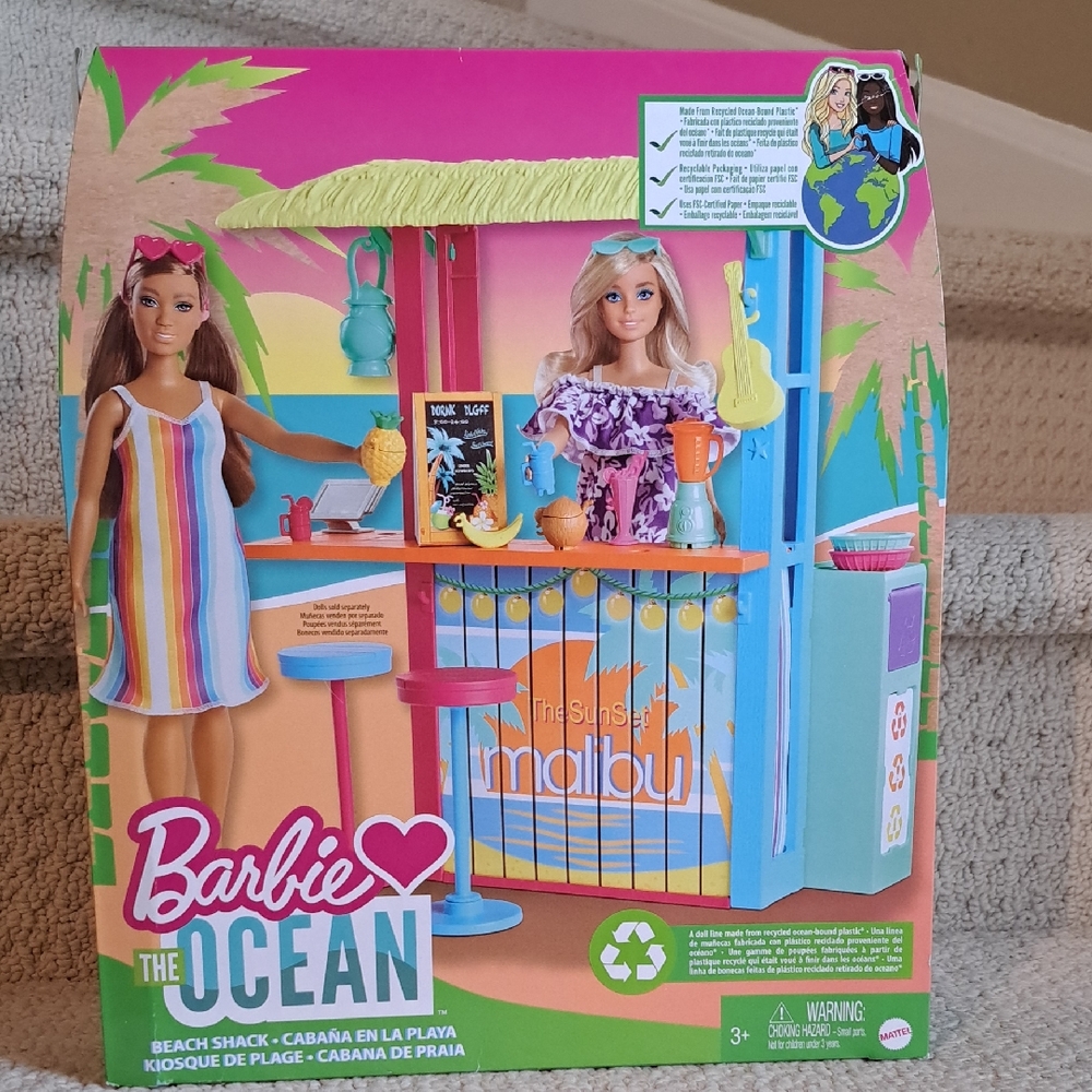 Barbie Loves The Ocean Beach Shack Tiki Bar Cabana Playset. Brand New.